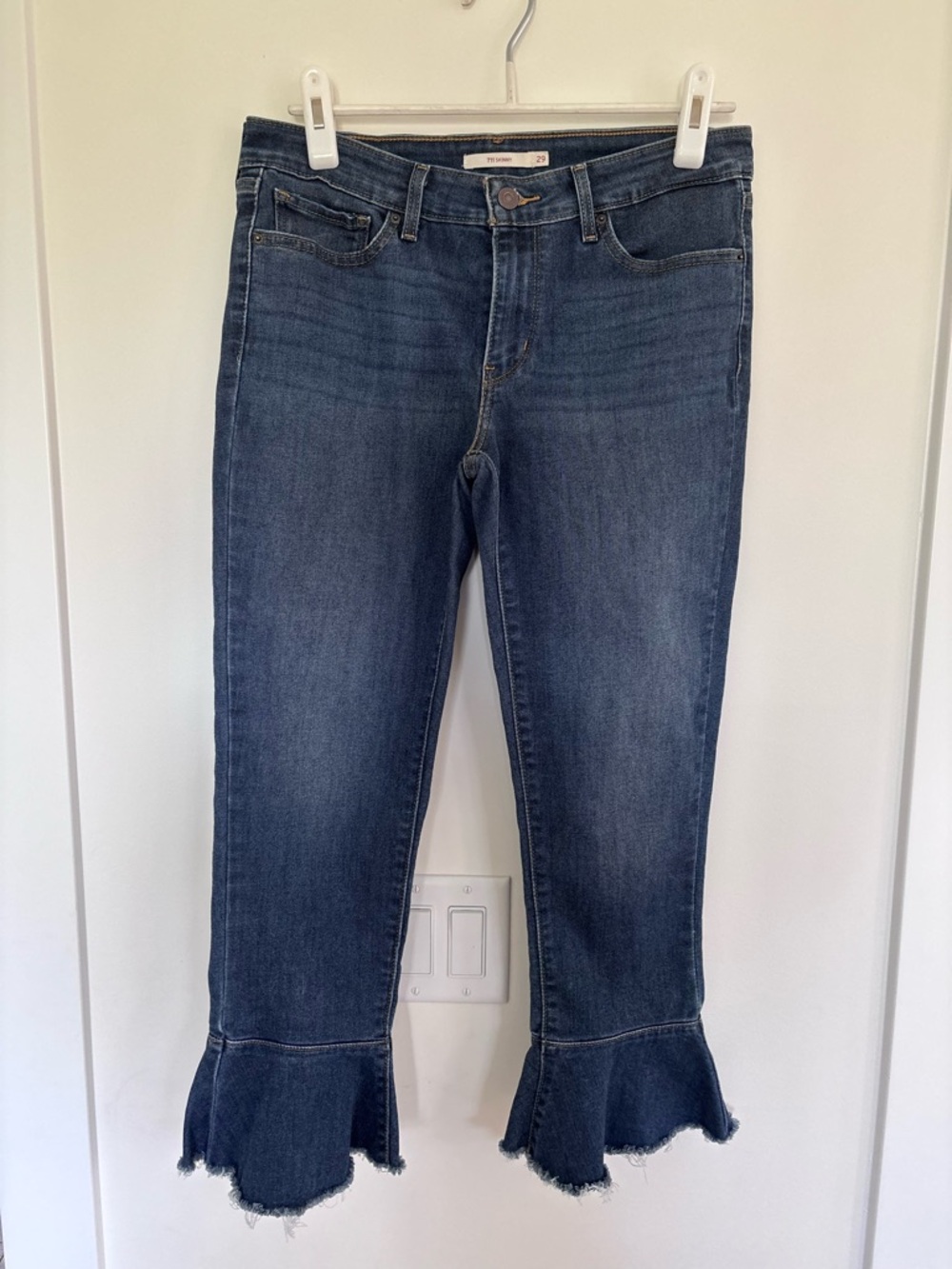 Levi’s Dark Blue Ruffle Hem Women's Jeans